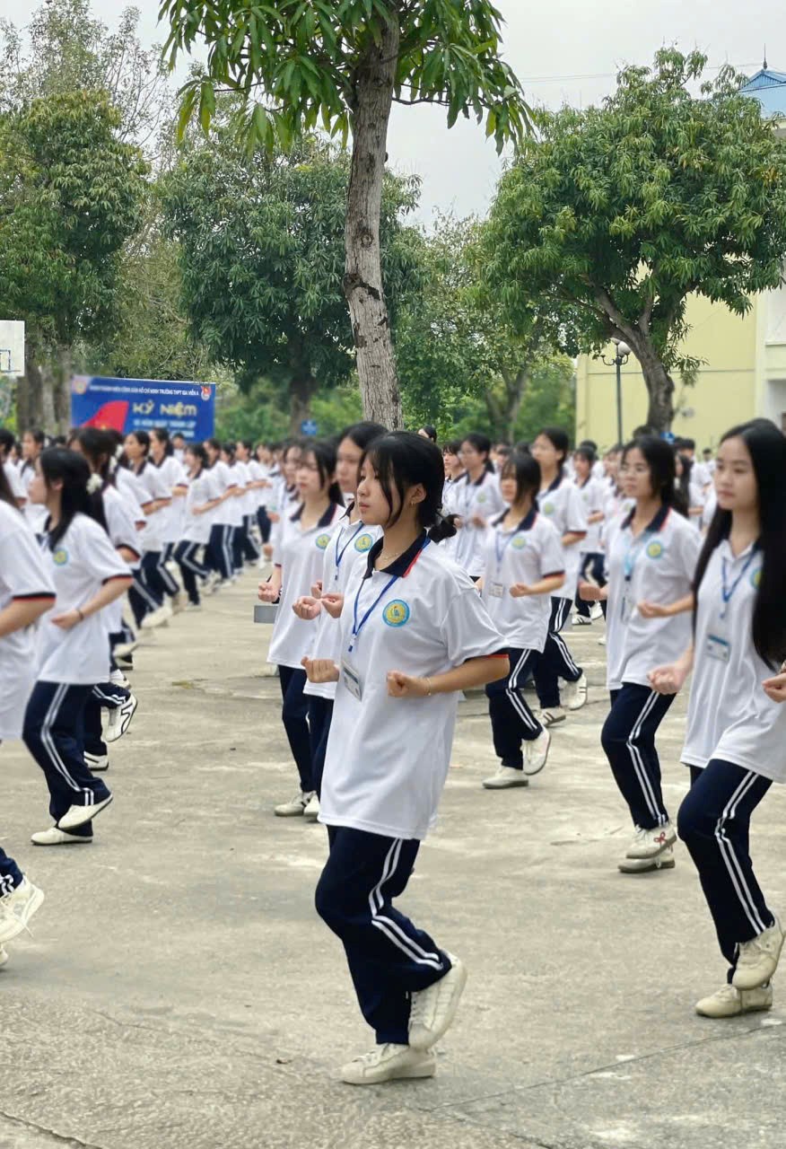 Màn biểu diễn Vovinam tại THPT Gia Viễn A