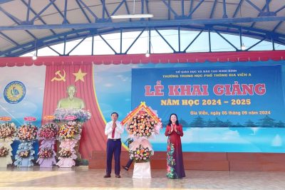 NIỀM VUI  HÂN HOAN ĐÓN CHÀO NĂM HỌC MỚI 2024-2025 CỦA THẦY VÀ TRÒ TRƯỜNG THPT GIA VIỄN A